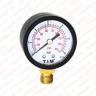 Манометр радиальный 50 мм, 1/4", Tim