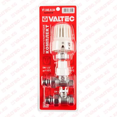 Комплект терморегулирующего оборудования прямой 1/2" (15 мм) Valtec