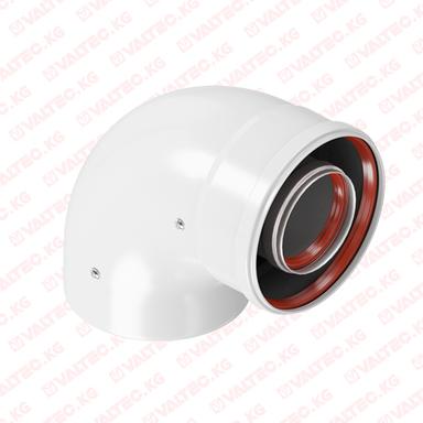 Колено коаксиальное алюм.(вн-нар) 90° 80/125, krats