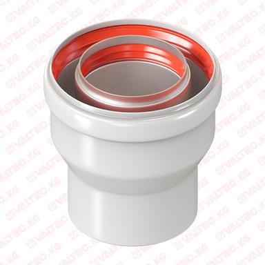 Переход для дымохода с Ø60/100 на Ø80/125 (алюминий), Krats