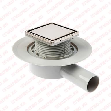 Купить Трап душевой под плитку с сухим затвором 10*10 угловой горизонтальный выпуск, Tim Трап душевой под плитку с сухим затвором 10*10 угловой горизонтальный выпуск, Tim